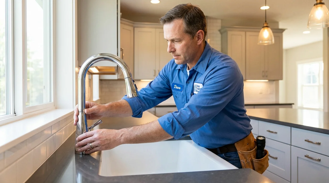 Kitchen faucet installation by Johns Plumbing LLC in Stratford